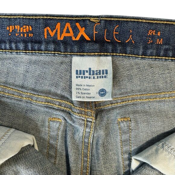 Urban Pipeline Jeans Max Flex Mens 32x34 Slim Fit Distressed Straight Leg Y2K - Picture 5 of 9